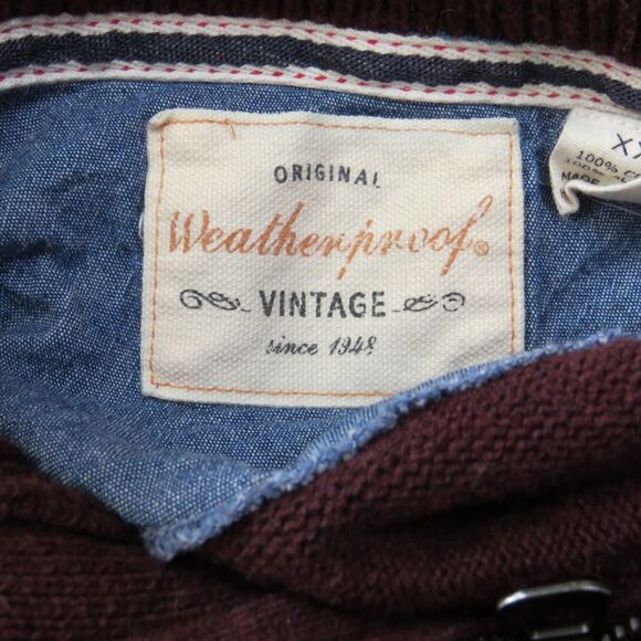 Original Weatherproof Vintage Sweater  Burgundy XXL  EUC - Picture 2 of 8
